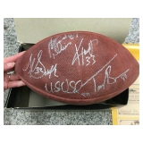 Patriots Autographed Football: Vrabel, Smith, Givens, Branch, Faulk, Brown