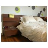 Ikea Bedframe with Built in Bed Side Tables and Cubby