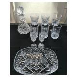 Waterford Crystal Decanter and Stemware