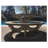 Round Cement Picnic Table