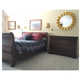 Queen Size Sleigh Bed and Bedroom Set from Grange