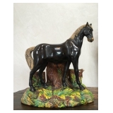 Antique Majolica Horse Desk Organizer 