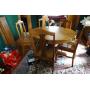 Round Oak Table & Chairs