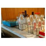 Vintage Glass Milk Bottles