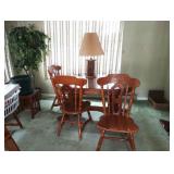 Round Oak Table & Chairs
