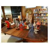 Kerosene Lamps & Oak Table