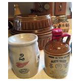 Small Adverting Crock & Jug 