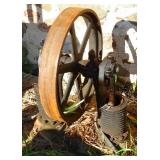 antique belt driven air compressor  