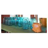Blue Canning Jars & Misc