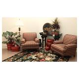 Luxe Lounging in Imperial Red: Collection of 19th Century Zhejiang baskets, ebonized alter table.