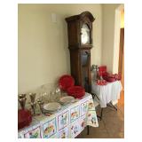 red and white dishes