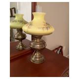 Brass pair.  Lighted