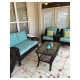 love seat, 2 chairs and coffee table