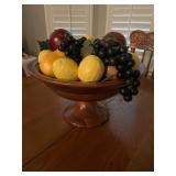 Wooden fruit bowl