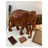 Large and small wooden Elephants