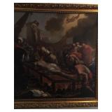 Raising of Lazarus oil on canvas - Fontainebleau School