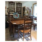 Harvest Table & 6 ladder back chairs
