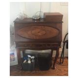 inlaid wood secretary desk