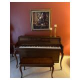 Contents of nice clean home  Refrigerator, Mission bookcase, Antique Hoosier kitchen cabinet, small 