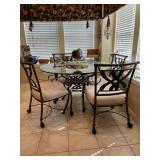 Glass top table & chairs