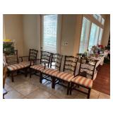 set6 Ethan Allen Chippendale chairs