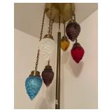 Colored Glass Grapes Pendant Pole Light