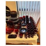 Ruby Cape Cod glassware