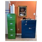Dresser and file cabinets