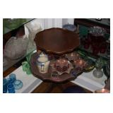 Pie Pan double mahogany table