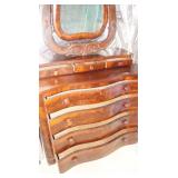 Antique Mirror and dresser 4 drawers and 3 small drawers