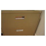 2 drawer cabinet with no key