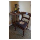 side chair and small table