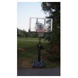 Basketball goal adjustable height shatterproof backboard