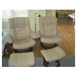 Beautiful pair of leather chairs 