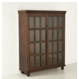 Create an elegant library with this wonderful windowpane bookcase. 