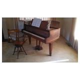 Cable Baby Grand Piano & Claw Foot Stool