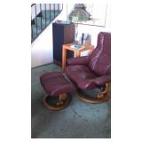 Leather Chair & Ottoman