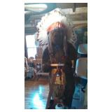 Stuffed Bear w/ Indian Head Dress