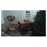 Tea Cart & Windsor Chair