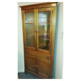 Solid wood corner cabinet