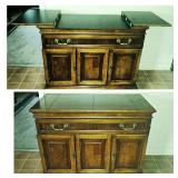 Buffet with folding serving top