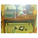 vintage desk with typewriter slot