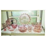 Pink depression glass