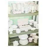 Pink milk glass 