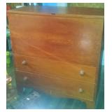 Primitive Southern heart pine blanket/mule chest with champhered bottom. RARE!!!  (1800s)