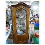French Satin Wood Curio Cabinet