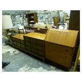 Henredon Asian Modular + Dania Drop front Desk