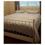 Metal/Iron Bed - Queen Size (does not include bedding in photo)