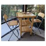 Cute Folding Bar/Island Table & 2 Stools