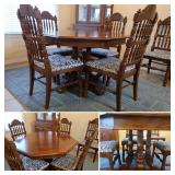 PRE-SALE AVAILABLE - $295 - Thomasville Dining Table - 6 chairs & 2 Leaves